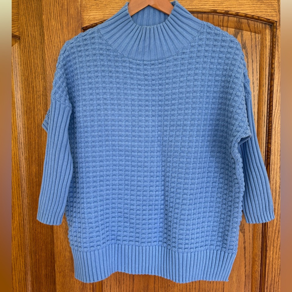French Connection Blue Turtleneck Sweater